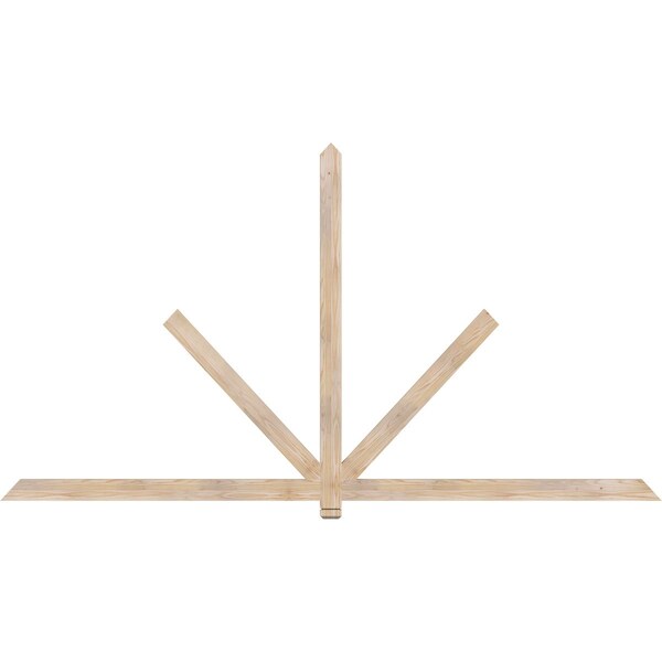 Ekena Millwork Kennewick Smooth Timber Gable Bracket, Douglas Fir, 108"W x 58"H x 1 1/2"D x 3 1/2"F, 13/12 Pitch GBW108X58X0204KEN00SDF - main